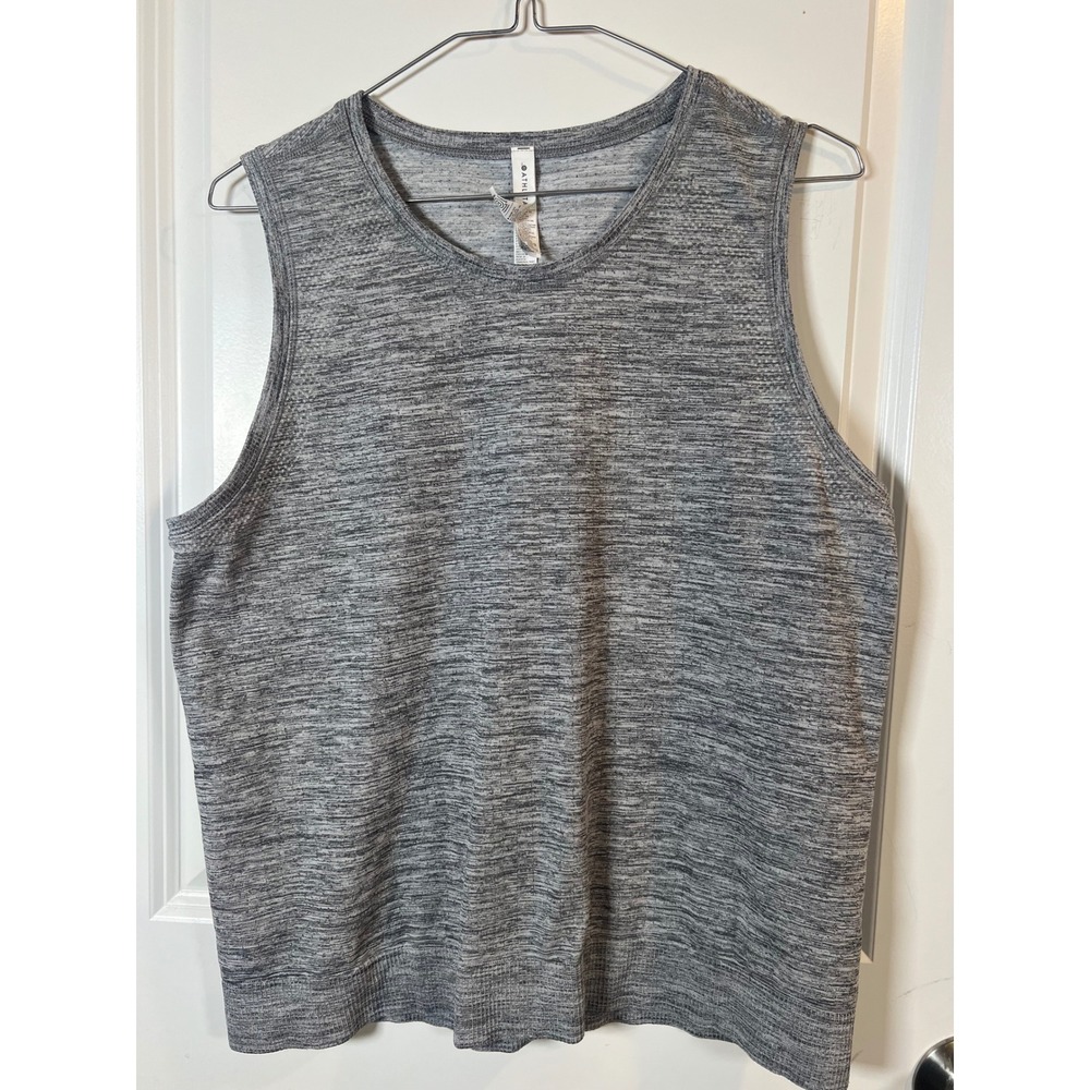 Athleta Womens In Motion‎ Tank Top Heathered Gray Space Dye Size Large